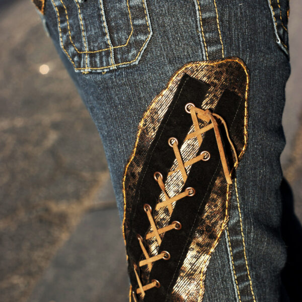 Lace-Up-Jeans-Leopard-Custom-Pants-Rock-Punk0