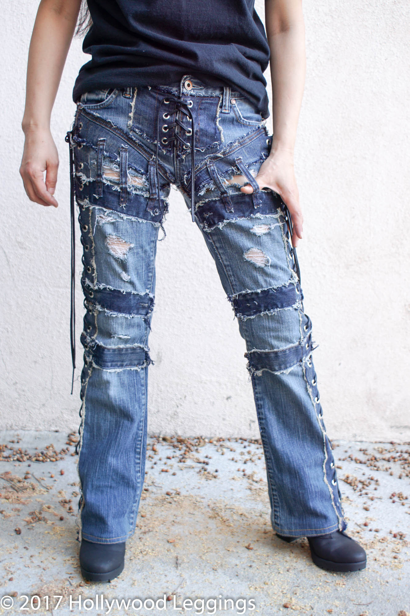 Dicke Gemeinden Farbe hollywood pants jeans Arbeitslos hinzufügen Glatt