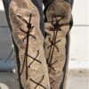 DSC04450.jpg #2 Vintage Gray Jeans With Knee high faux Golden Snake skin Lace ups front and back "Gold Snake"