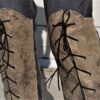 DSC04455.jpg #2 Vintage Gray Jeans With Knee high faux Golden Snake skin Lace ups front and back "Gold Snake"